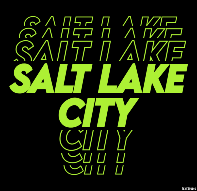 Salt Lake City Effetto testo