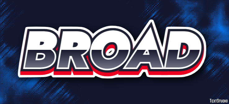 Broad Text Effect