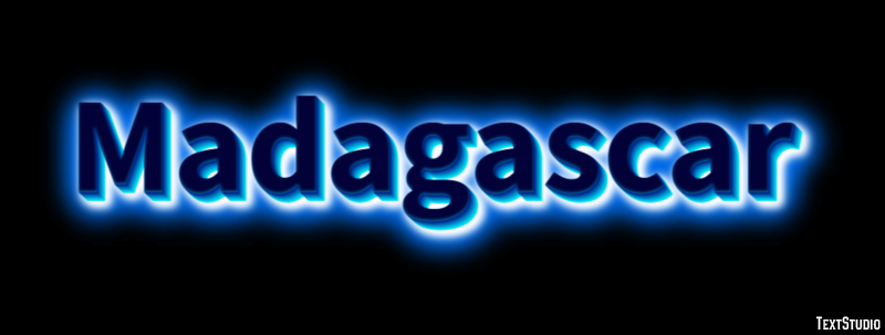 Madagascar Efecto de texto