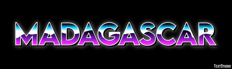 Madagascar Efecto de texto