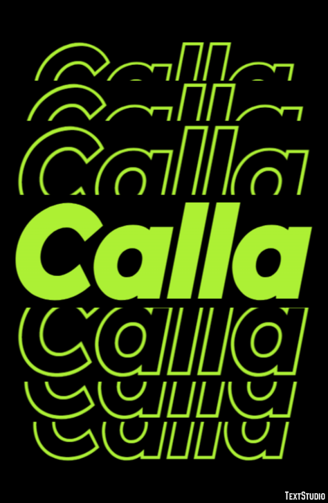 Calla Efekt tekstowy