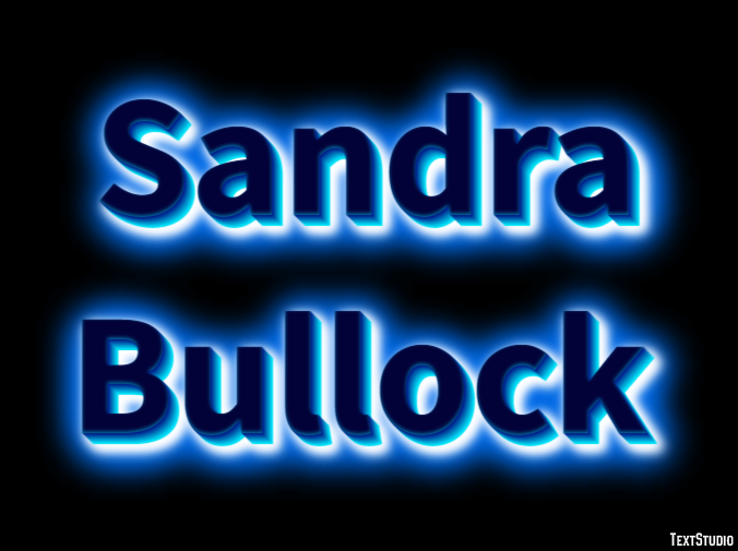 Sandra Bullock Efeito de texto
