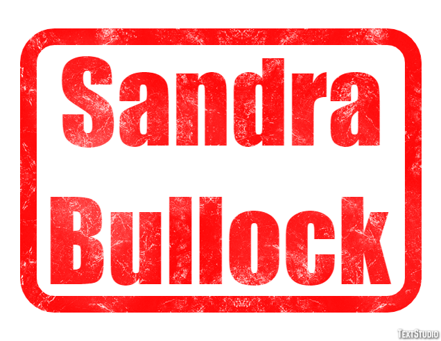Sandra Bullock Texteffekt