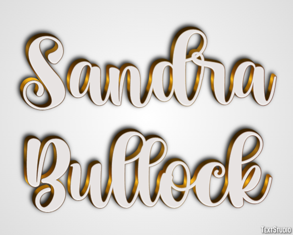 Sandra Bullock Text Effect