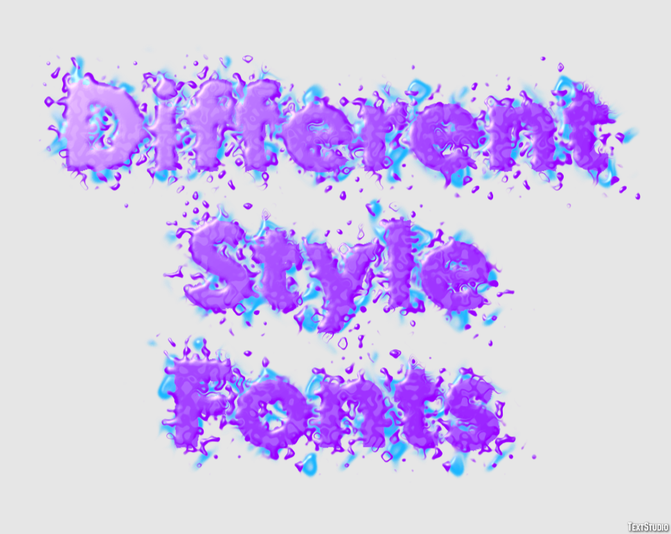 Different Style Fonts Text Effect