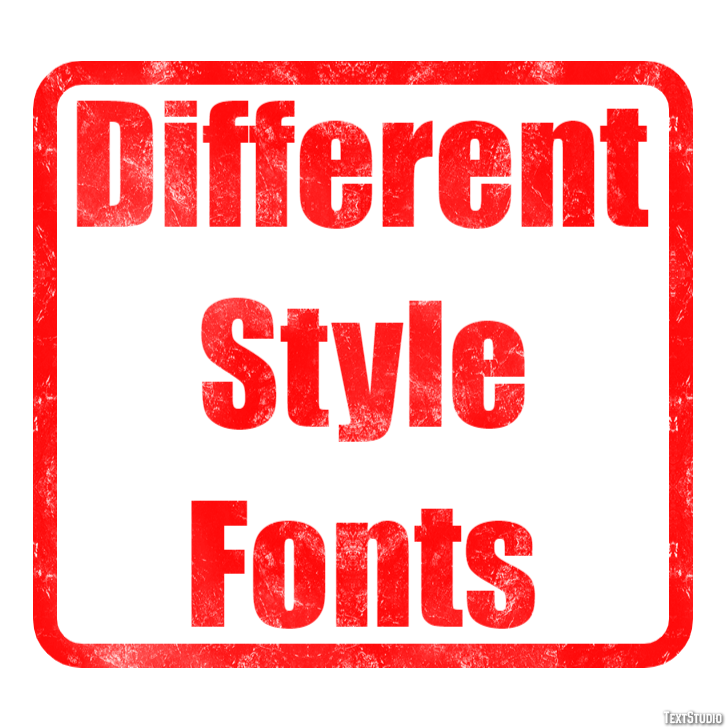 Different Style Fonts Text Effect
