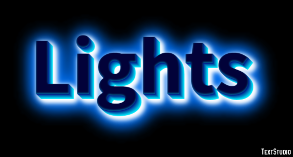 Lights Efeito de texto