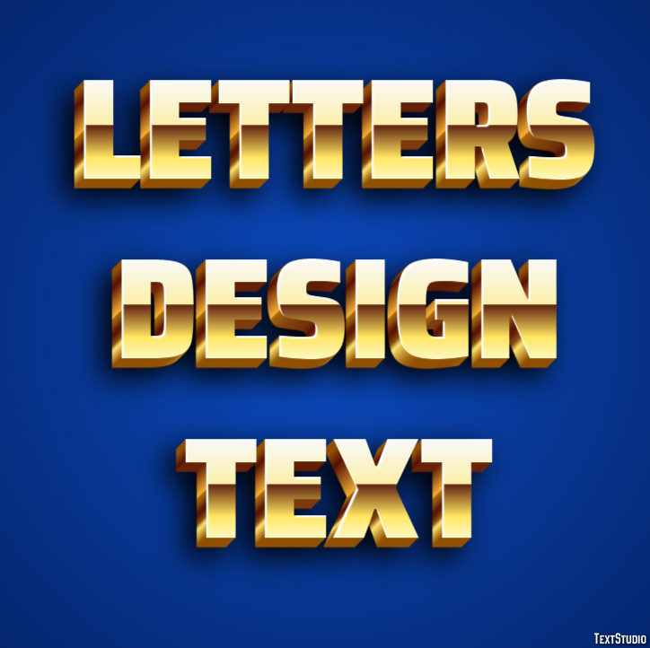 Letters Design Text Effetto testo