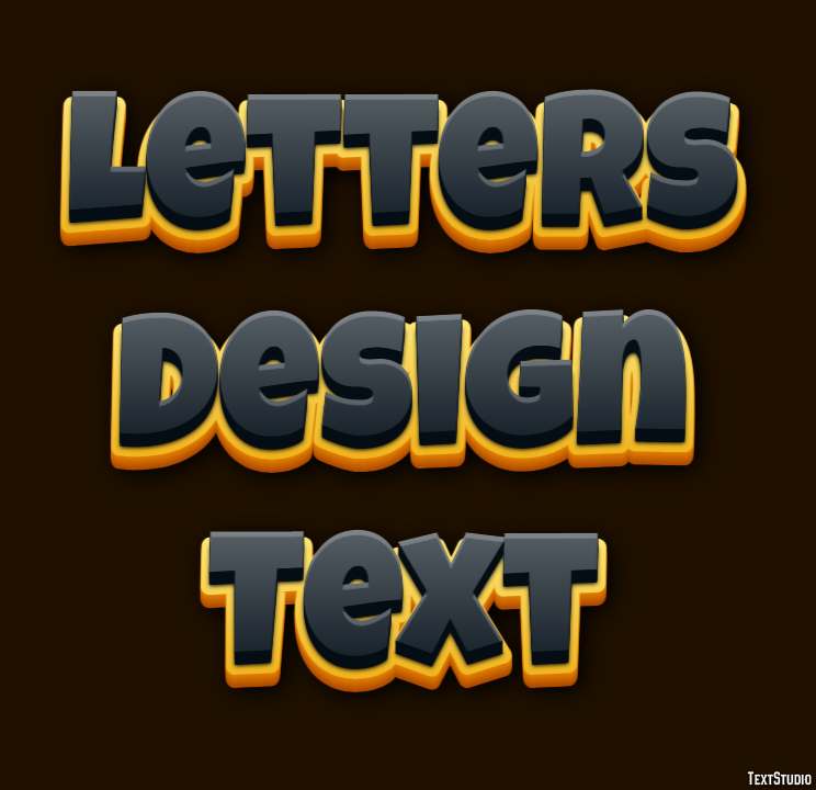 Letters Design Text Effetto testo
