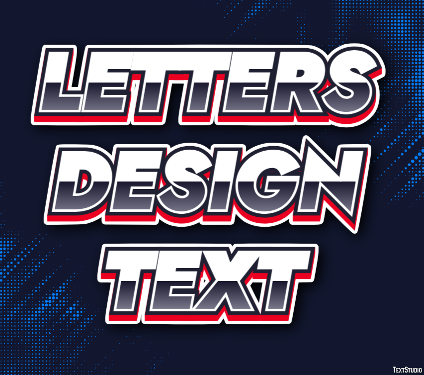 Letters Design Text Efecto de Texto