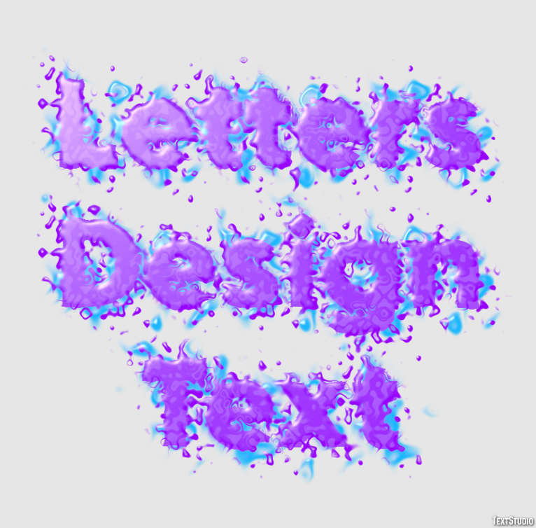 Letters Design Text Efecto de Texto