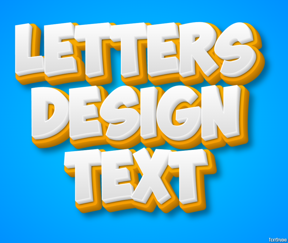 Letters Design Text Efecto de Texto