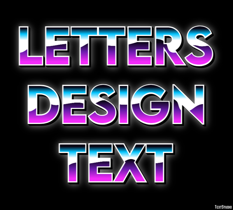 Letters Design Text Efecto de Texto