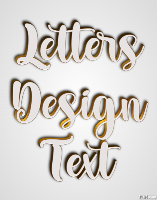 Letters Design Text Effetto testo
