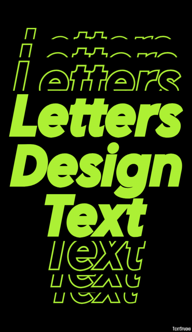 Letters Design Text Efecto de Texto