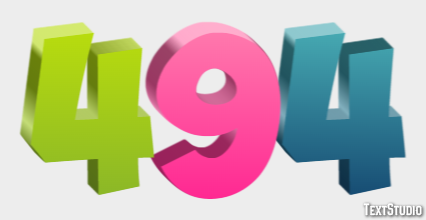 494 Tekst effect