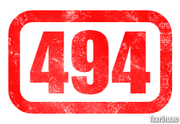 494 Tekst effect