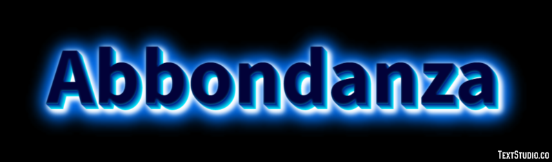 Abbondanza Efeito de texto