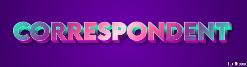 Correspondent Text effect