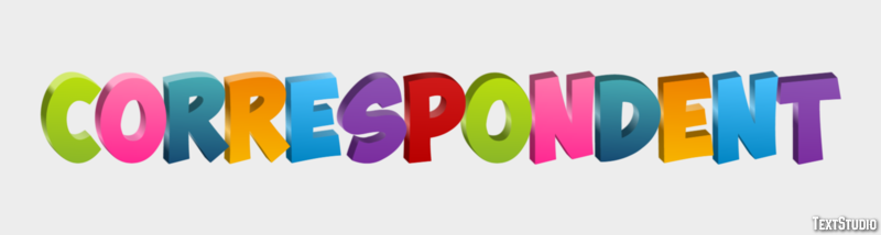 Correspondent Text effect