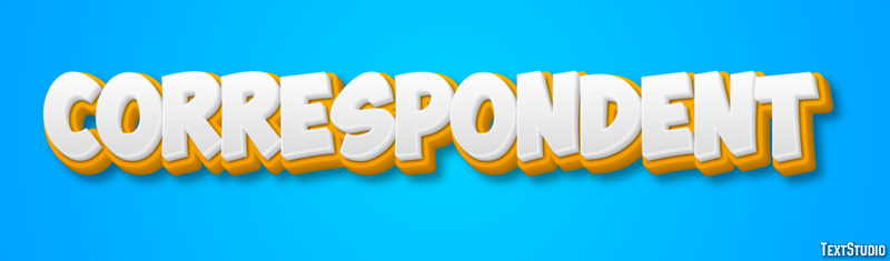 Correspondent Text effect