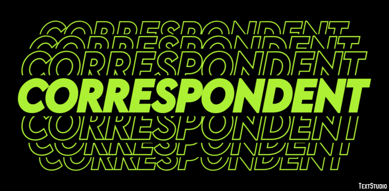 Correspondent Text effect
