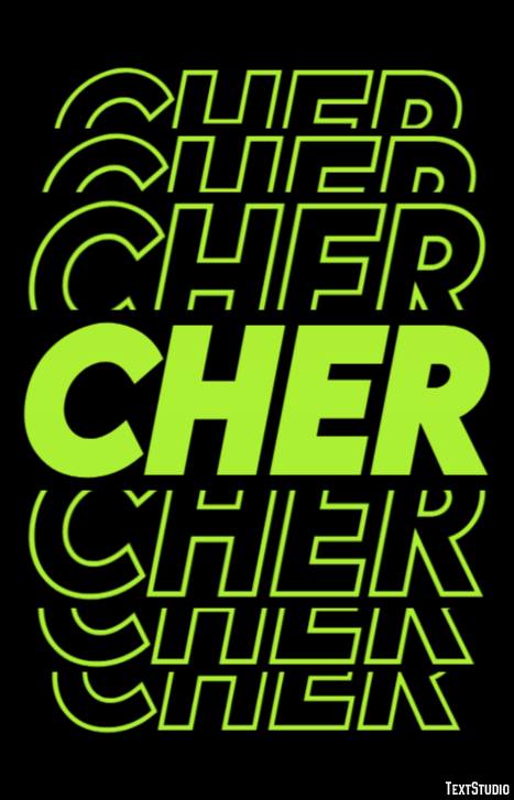 Cher Effet de texte