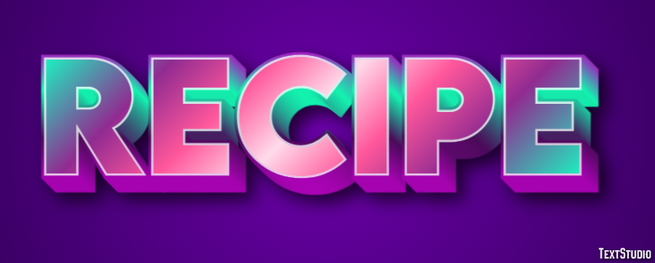 Recipe Effetto testo