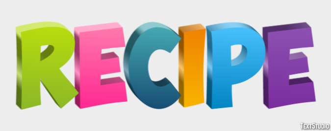 Recipe Text Effect