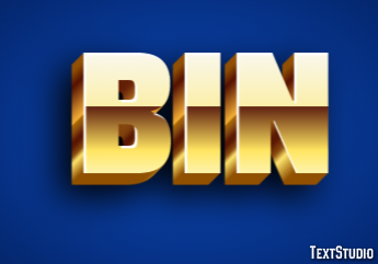 Bin Text effect