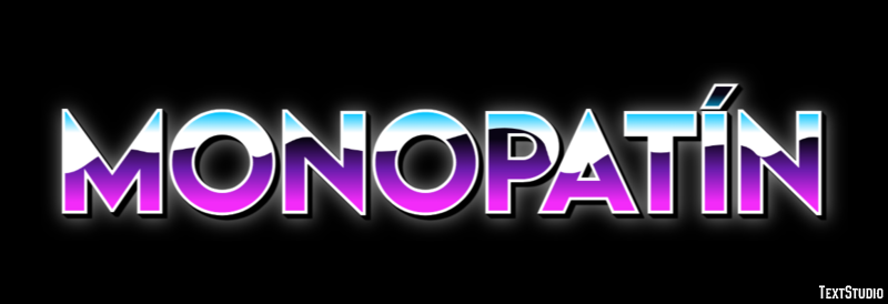 Monopatín Efecto de Texto