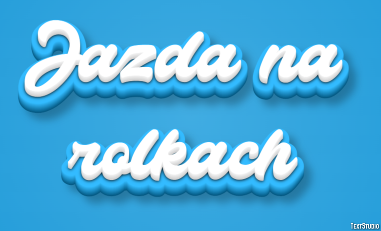 Jazda na rolkach Efekt tekstowy