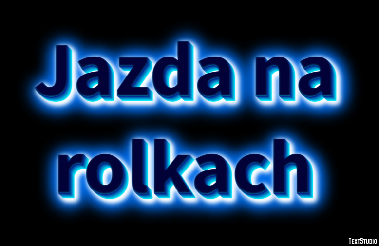 Jazda na rolkach Efekt tekstowy
