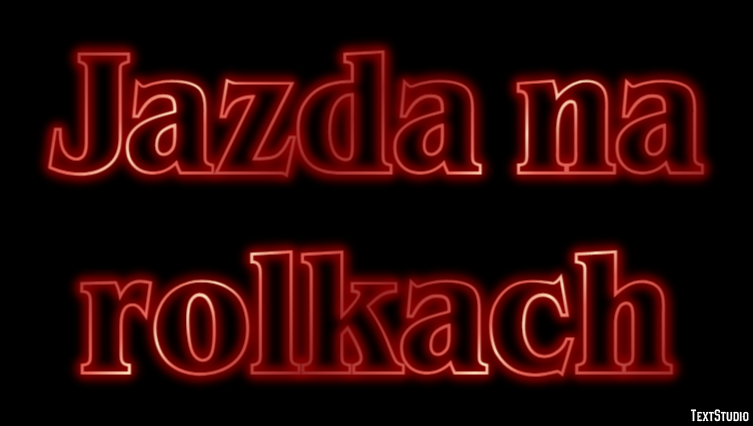 Jazda na rolkach Efekt tekstowy