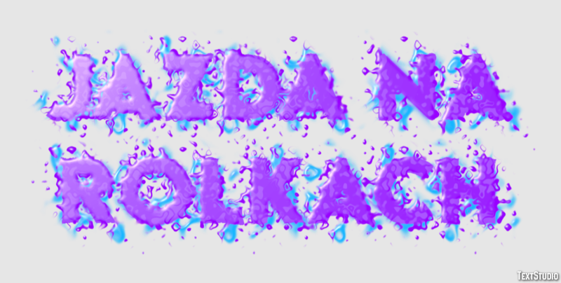 Jazda na rolkach Text Effect