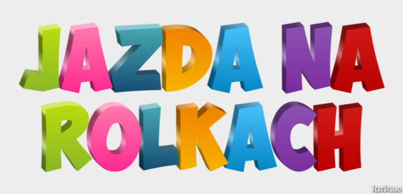 Jazda na rolkach Efekt tekstowy