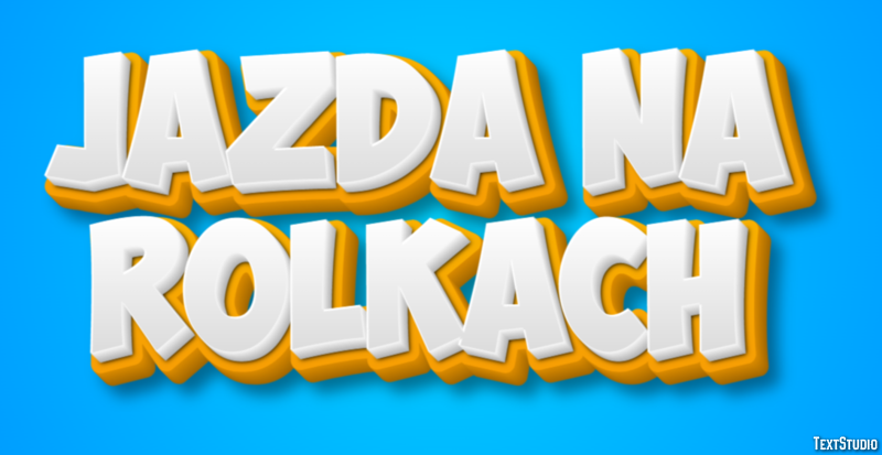 Jazda na rolkach Efekt tekstowy