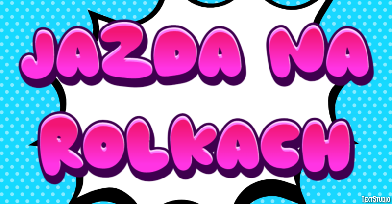 Jazda na rolkach Efekt tekstowy