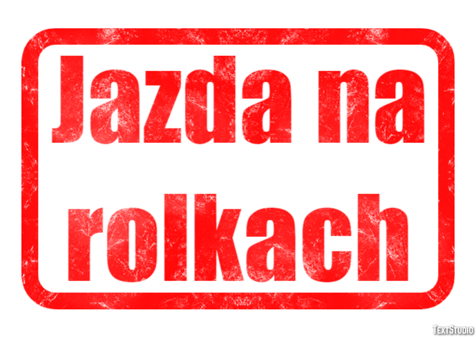 Jazda na rolkach Efekt tekstowy