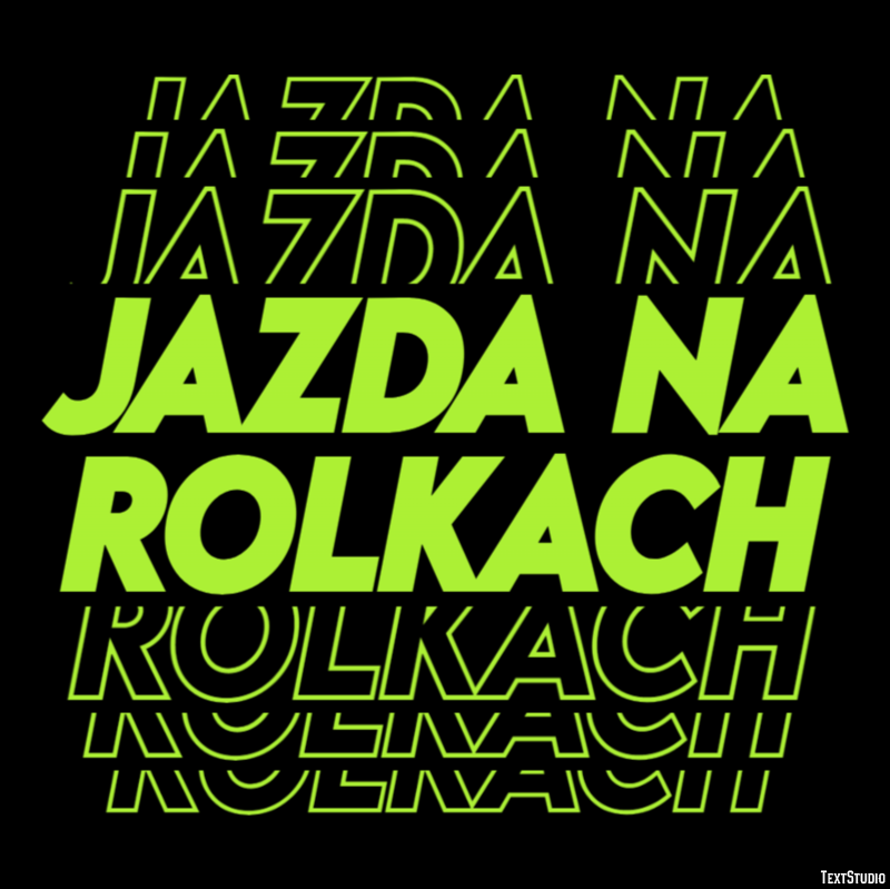 Jazda na rolkach Efekt tekstowy
