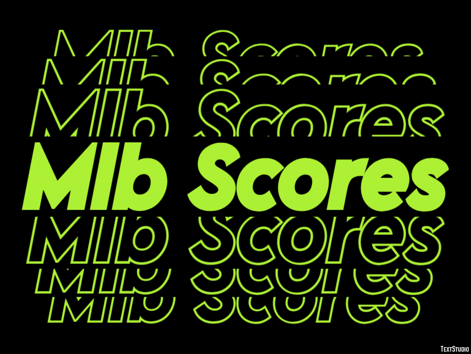 Mlb Scores Tekst effect