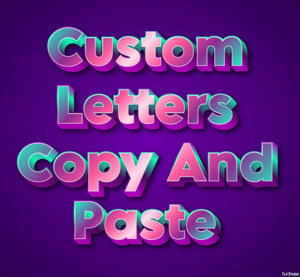 Custom Letters Copy And Paste テキスト効果