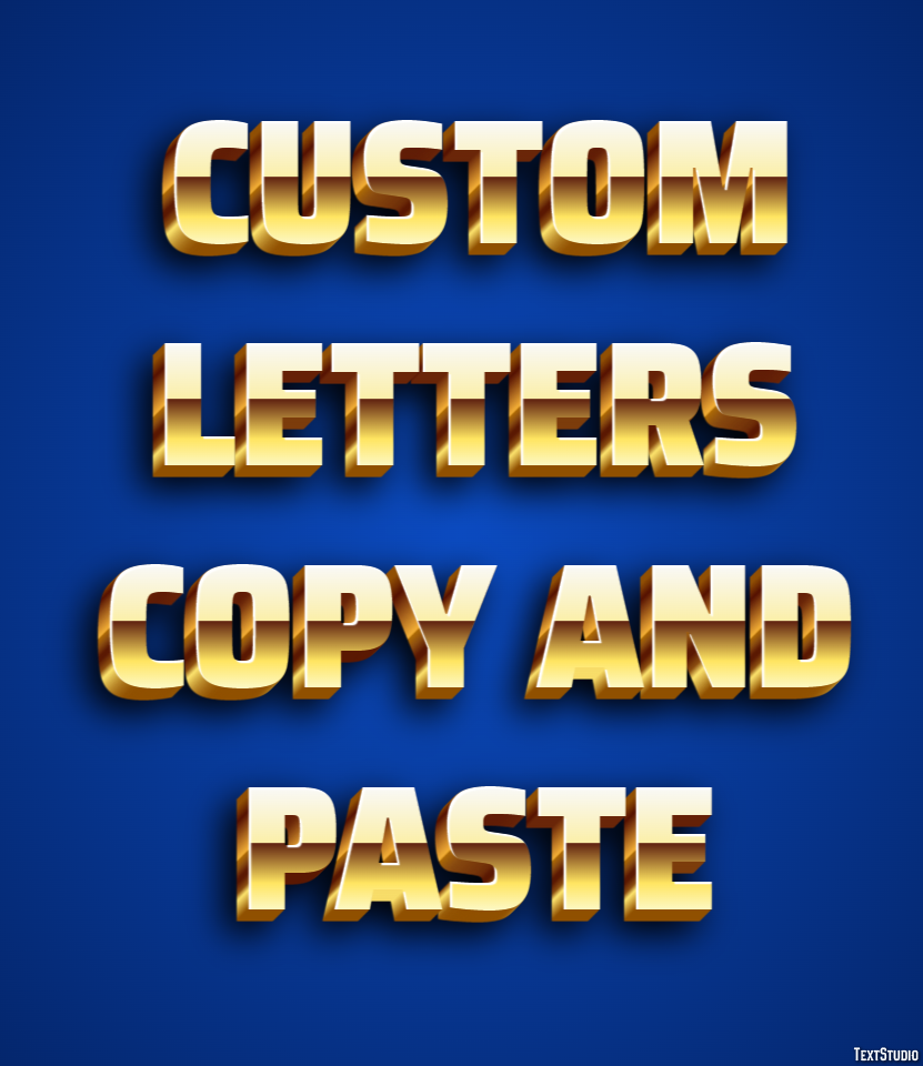 Custom Letters Copy And Paste Tekst Effect