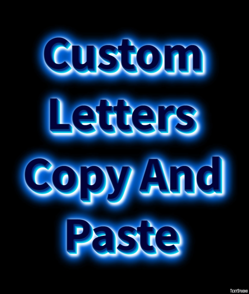 Custom Letters Copy And Paste Efeito de texto