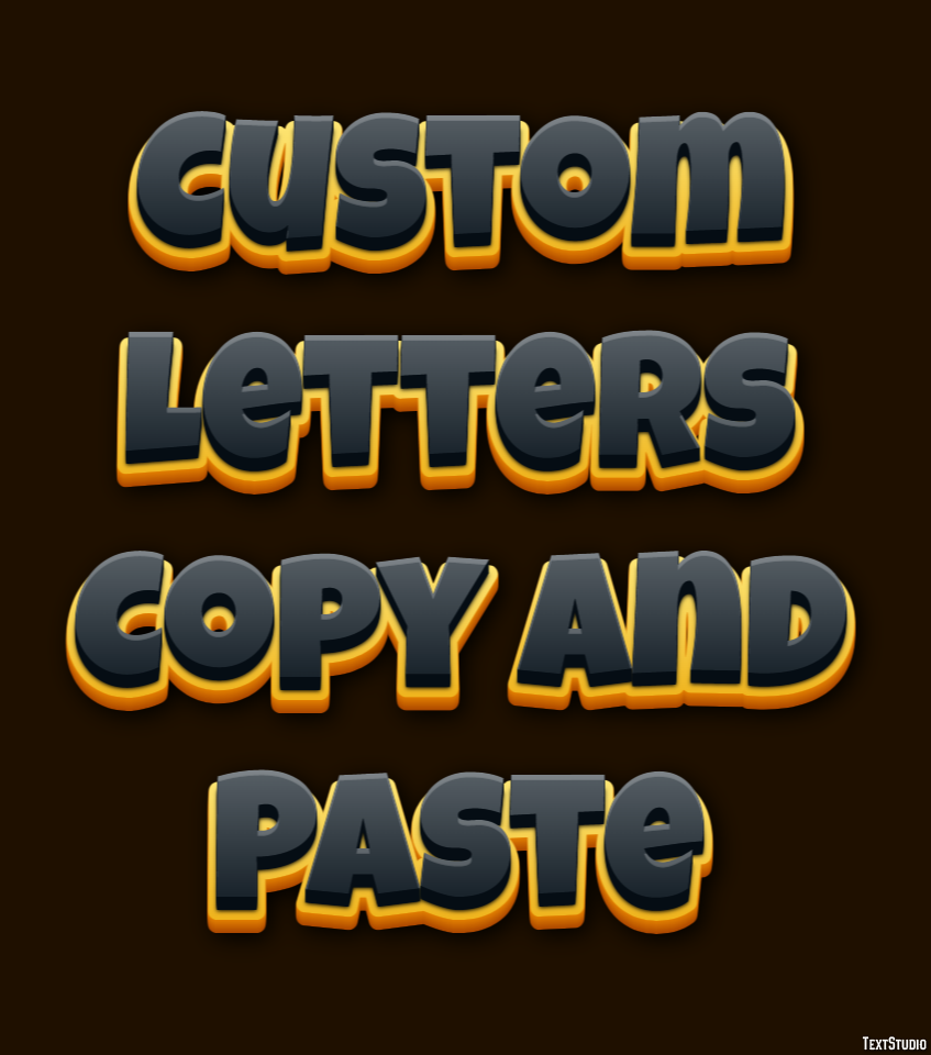 Custom Letters Copy And Paste Tekst Effect