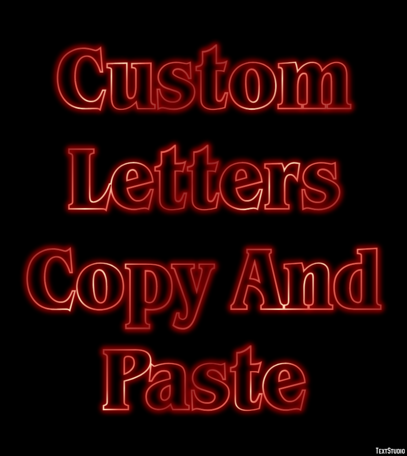 Custom Letters Copy And Paste テキスト効果