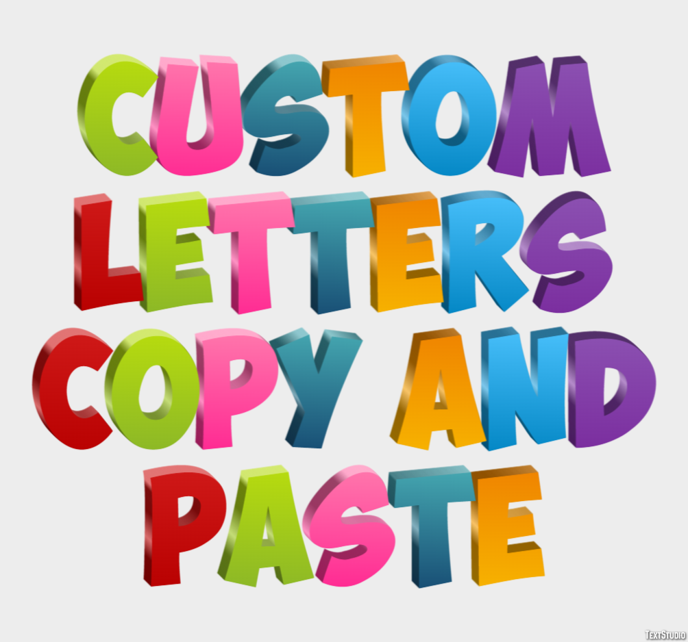 Custom Letters Copy And Paste テキスト効果