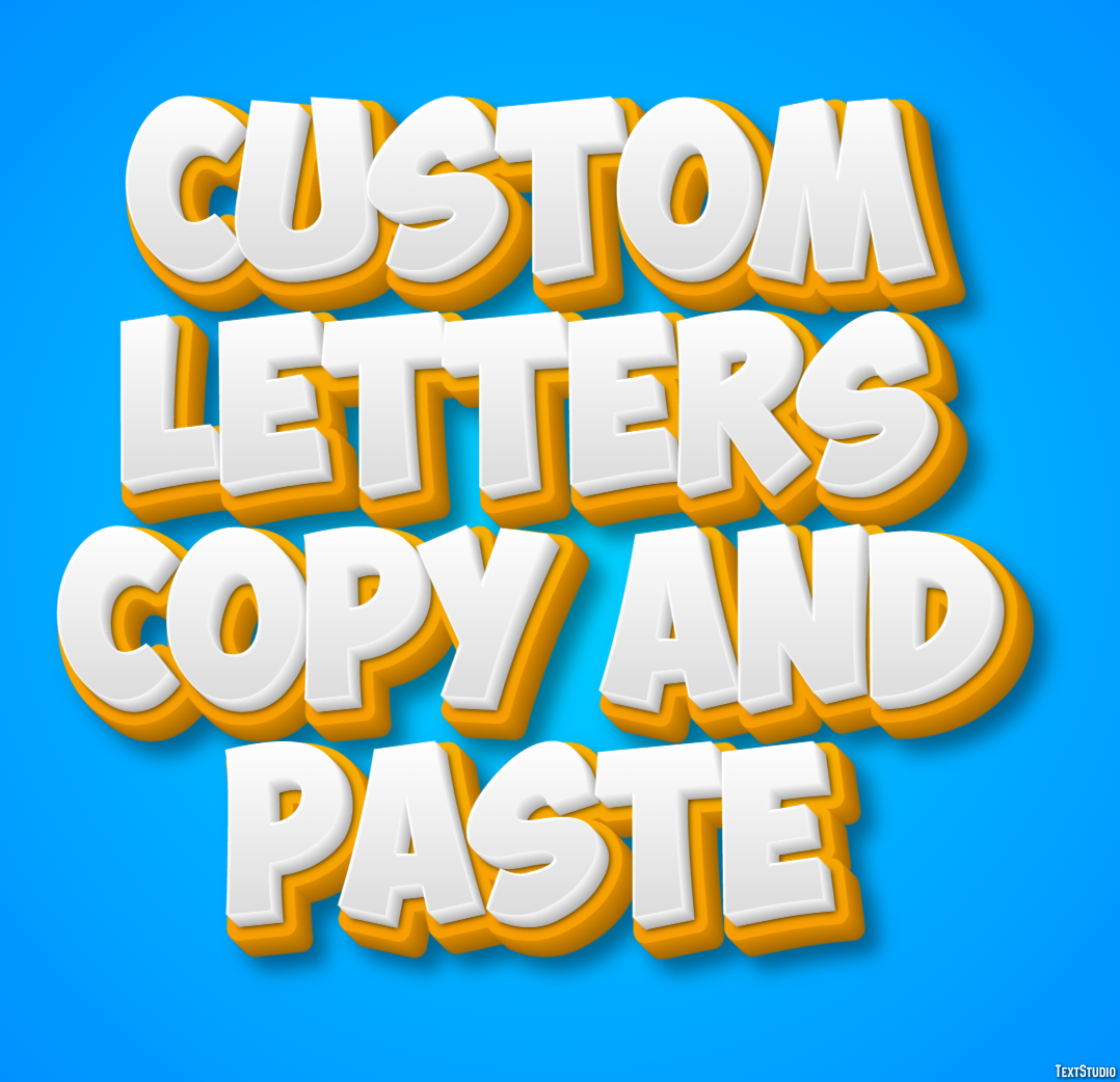 Custom Letters Copy And Paste テキスト効果