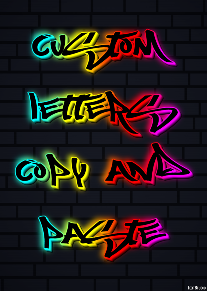 Custom Letters Copy And Paste テキスト効果