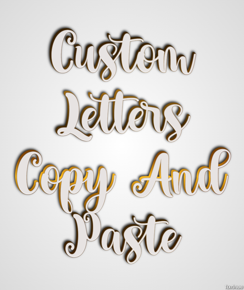 Custom Letters Copy And Paste Tekst Effect
